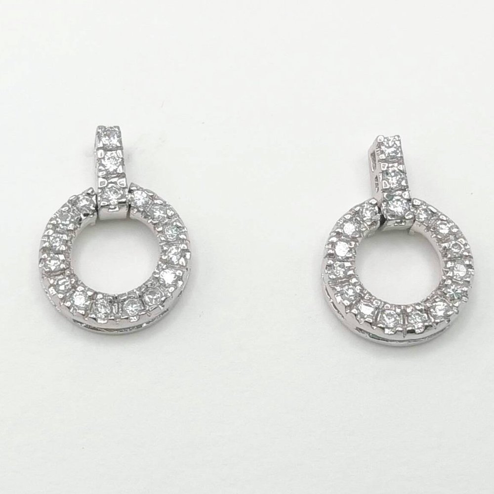 NEW 925 Sterling Silver CZ Cubic Zirconia Cluster Stud Hoop Earrings